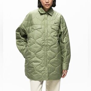 NWT $165 Nike Sportswear Essential W's Quilted Oversized Jacket XL Oil Green